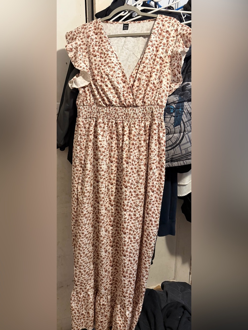 Floral Smocked-Waist Maxi Dress - Blush Floral
